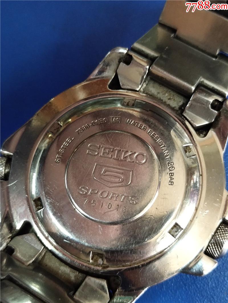 原装日本精工水鬼潜水7s36-01eo全自动双日历男机械表机芯7s26b_手表