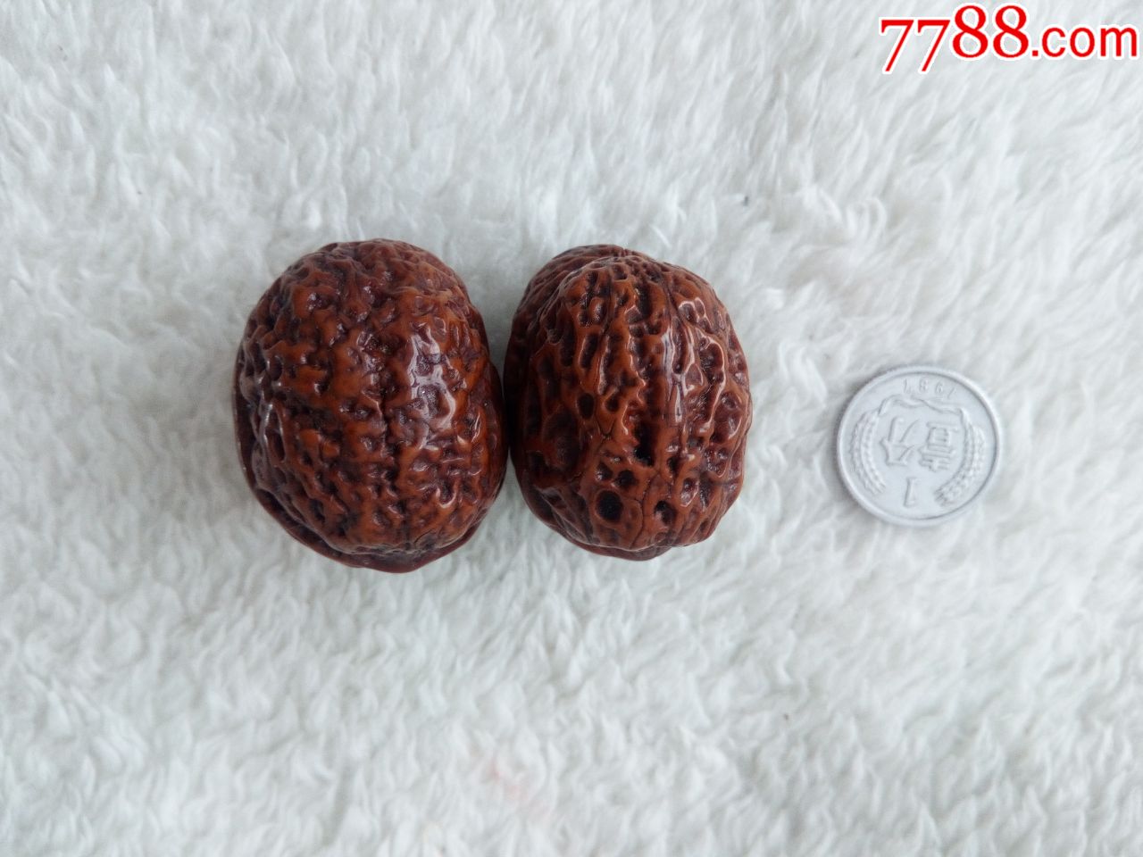 清代天然文玩核桃一对高档雅玩运筹帷幄转乾坤包浆红润爱不释手养心