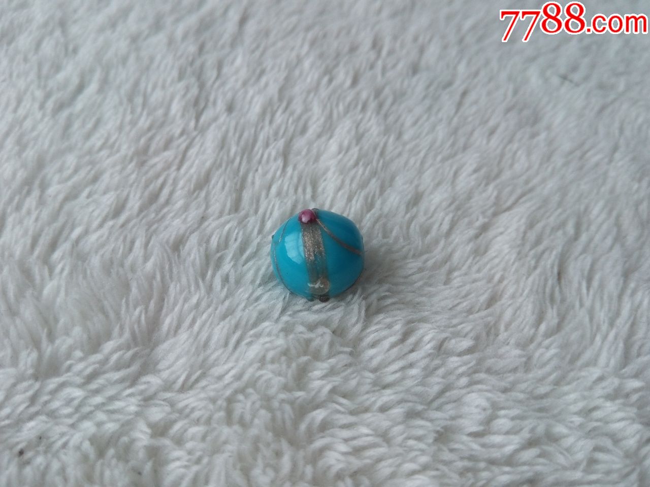 玻璃料器描金回流精品蜻蜓眼琉璃珠配饰老珠子小巧精致华丽可爱-价格