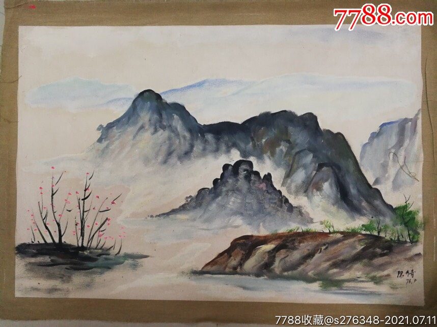 手绘油画大好河山