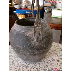 清代双耳陶罐