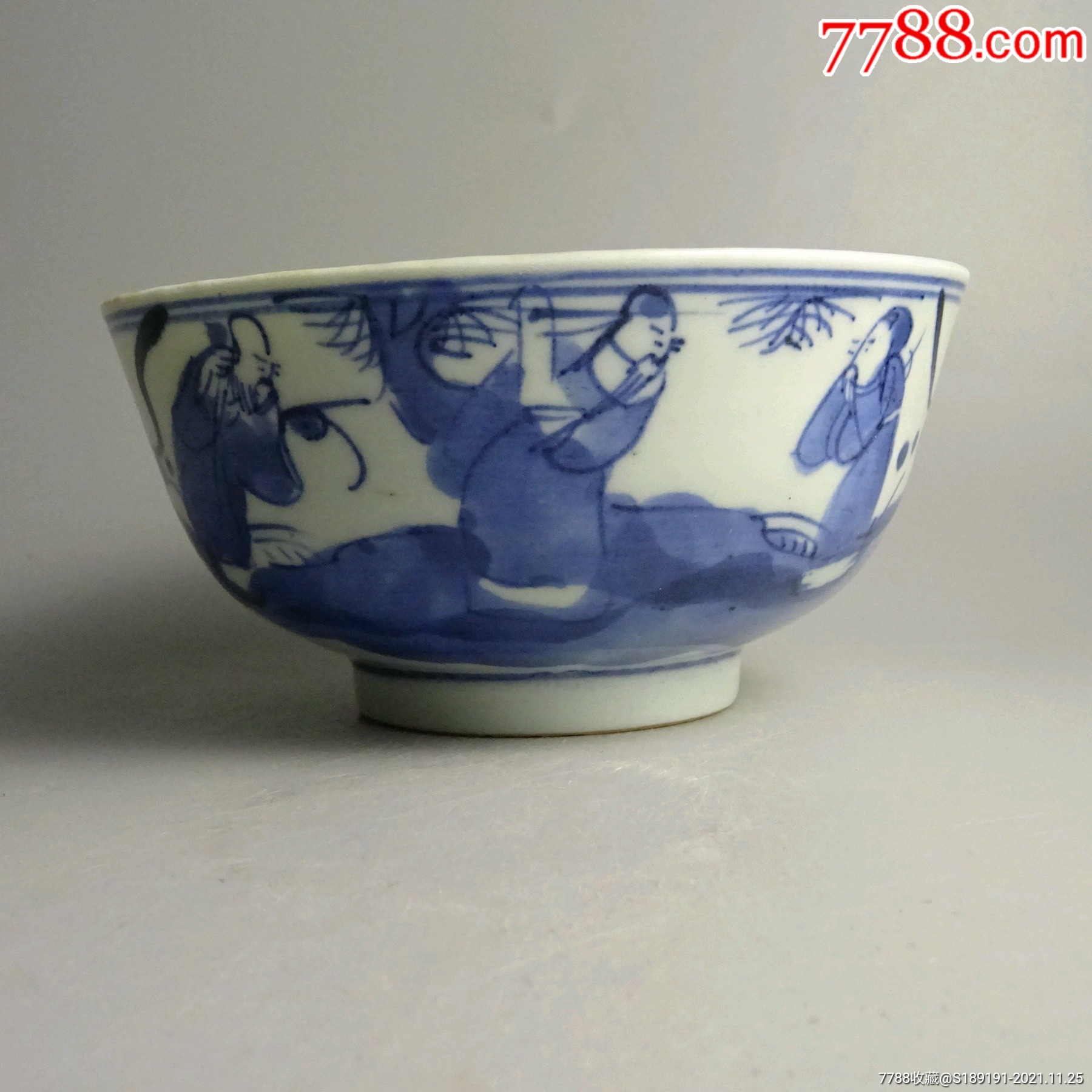 清代,青花福禄寿三星碗,美90_价格1628元_第1张