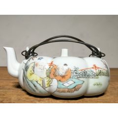 民窑精品大清道光年制粉彩麒麟送子观音大盘全品