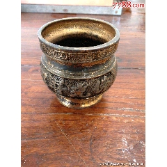 纯铜小香炉双耳孔雀铜摆件铜香炉福在眼前-价格:69元-au29175463-铜炉