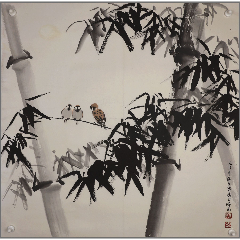 罗铭(字西甫,别号西父,广东省普宁市南径镇人,著名画家)花鸟画(au