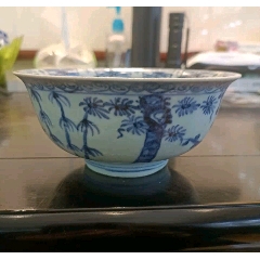 青花碗 /strong>_青花瓷_白地青花_明朝_碗_花卉_景德镇窑