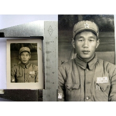 老照片收藏19122260年代英姿飒爽的我军边防前哨帅气干部