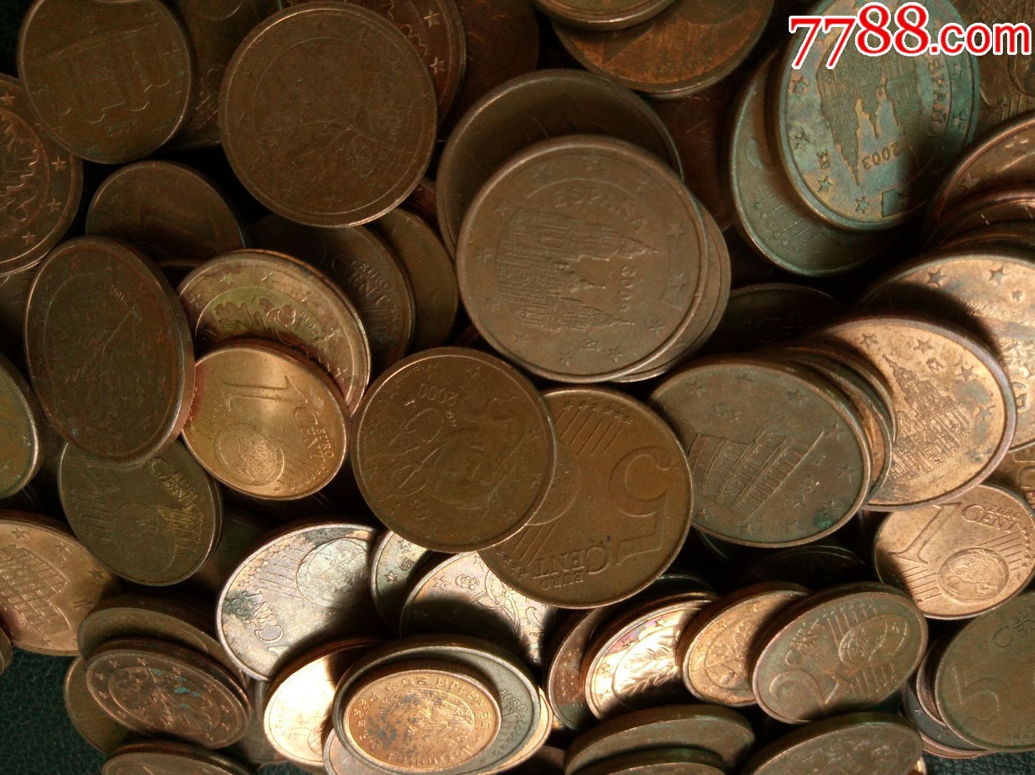外国硬币欧分论斤出售非纸厂垃圾币1,2,5欧分
