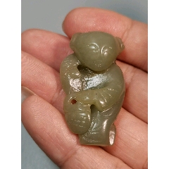 明清玉器老玉古玉和田玉青玉小童子_宏昌玉器行【7788商城__七七八八