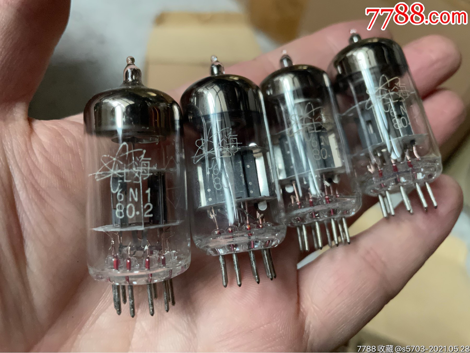 库存全新上海电子管(6n1)4支合售