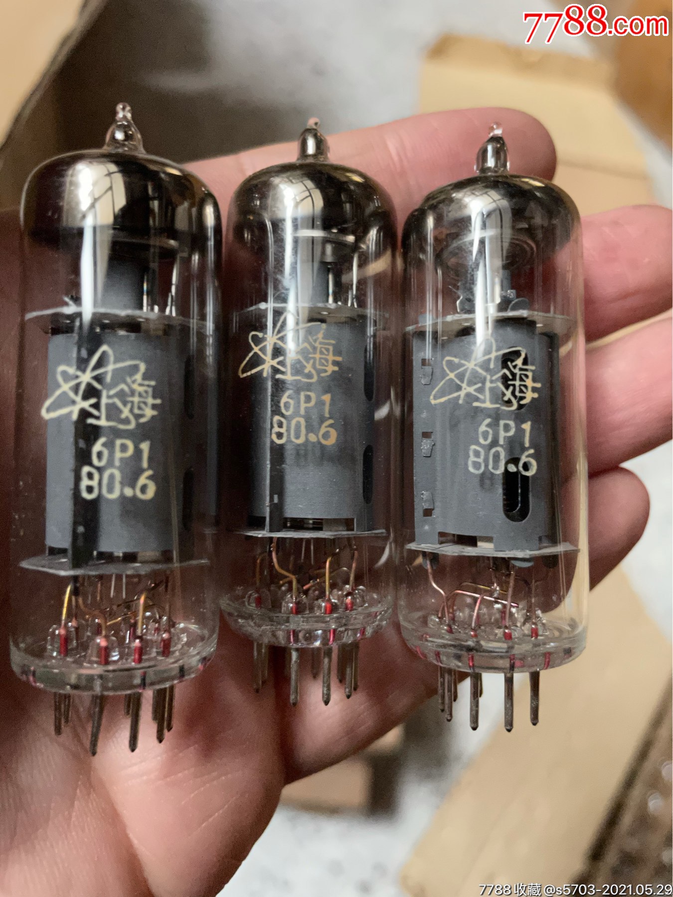 库存全新上海电子管(6p1)3支合售