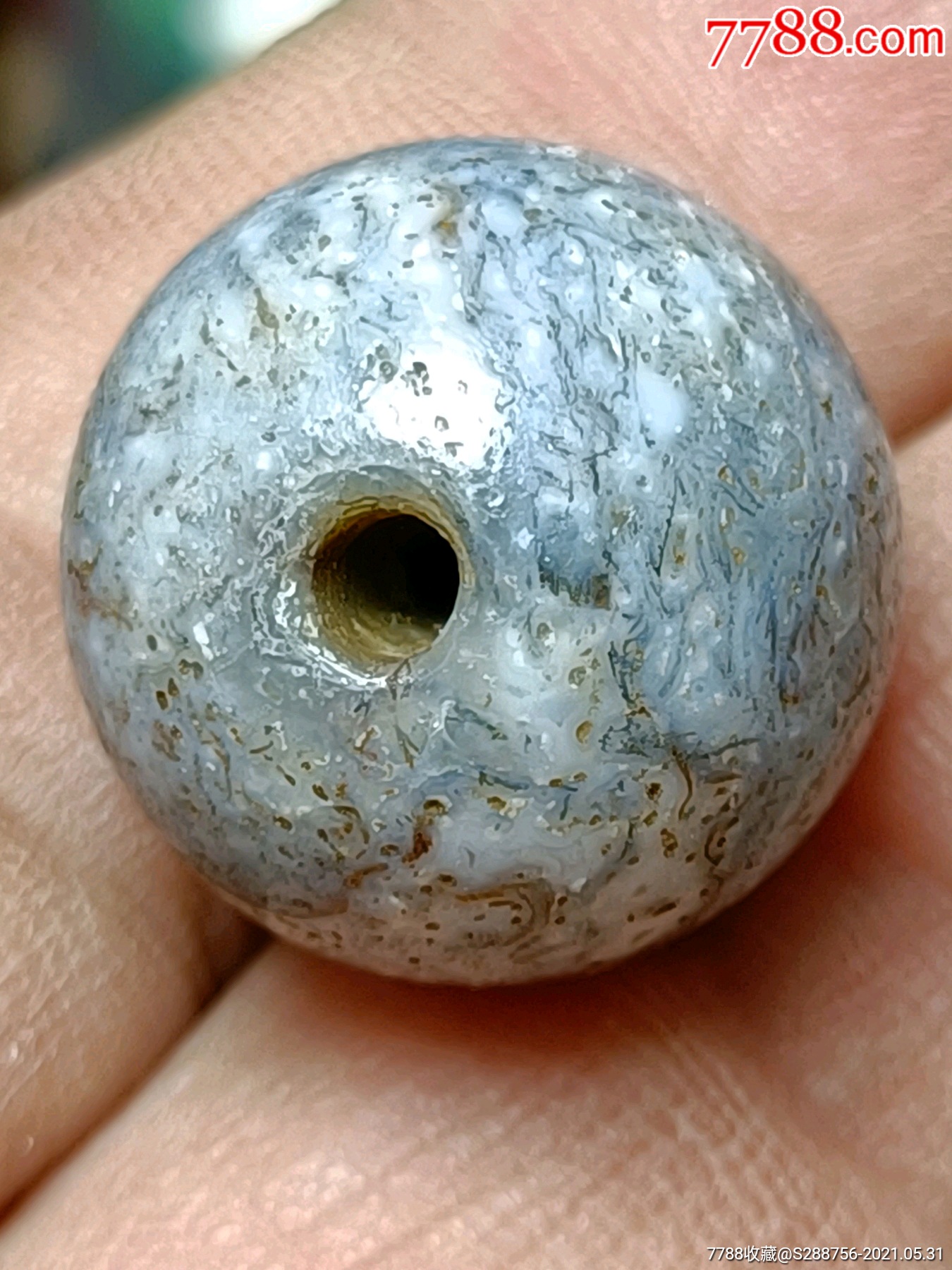 宋代老水草玛瑙一颗大开门