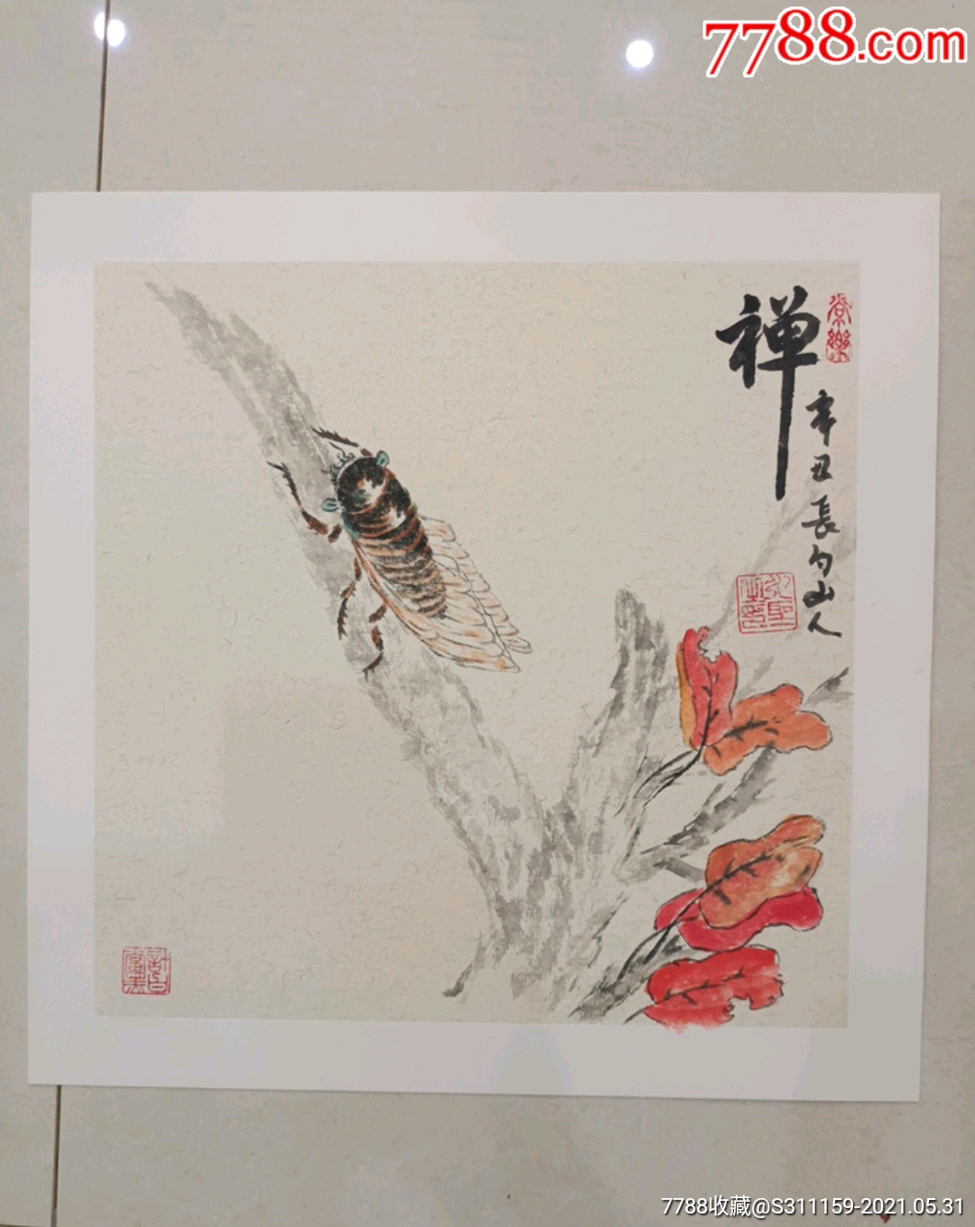 蝉(33x33)cm