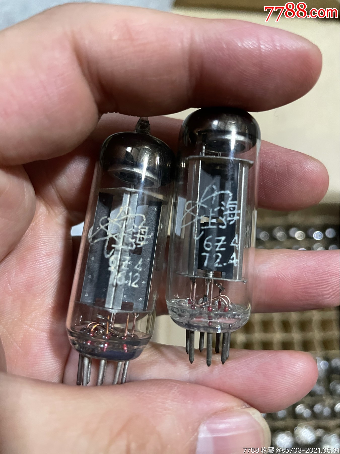 库存全新上海电子管(6z4)2支合售