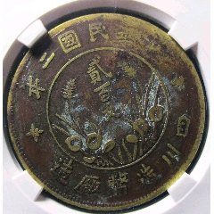 黄亮四川200文直缨双旗币(au26619778)_7788收藏__收藏热线