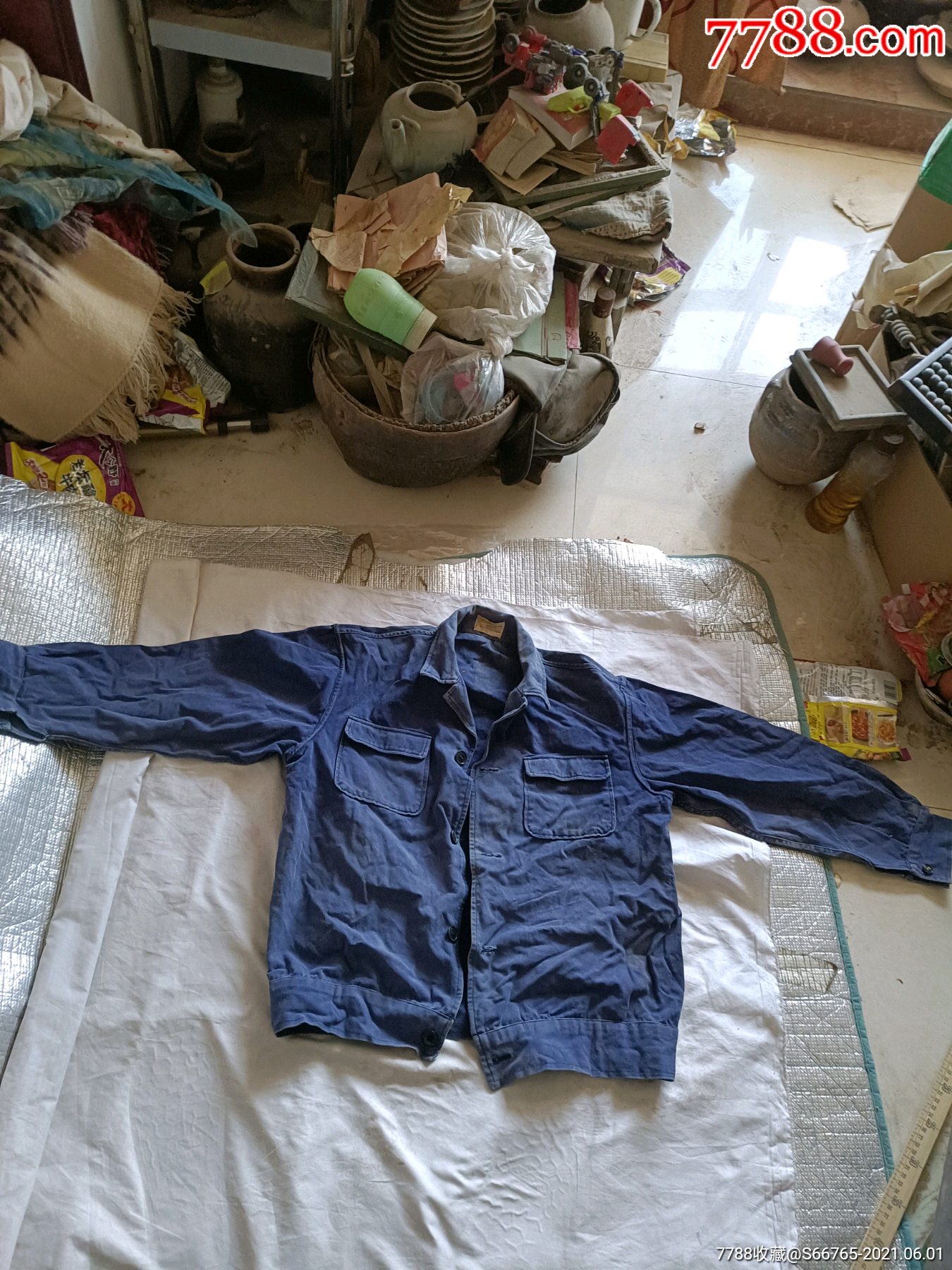 怀旧老劳动布上衣