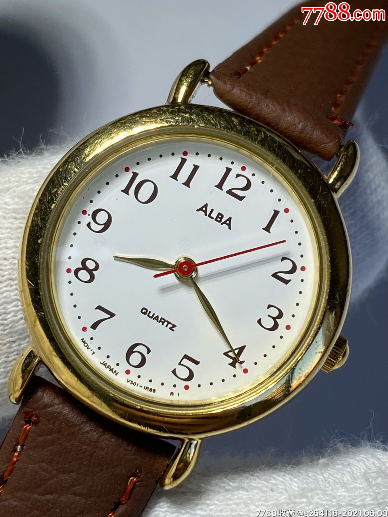 日本精工alba雅博石英女表表盘26mm厚7mm走时精准保真正品特价280包邮