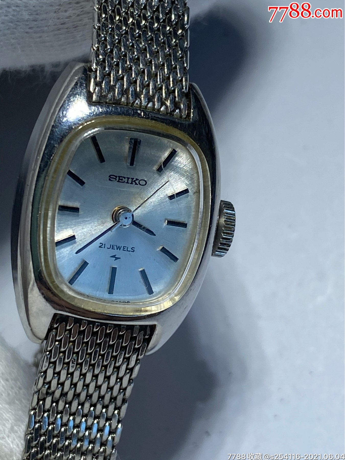 日本原装正品精工机械女表21钻表盘1718mm厚9mm表带长18cm走时好保真