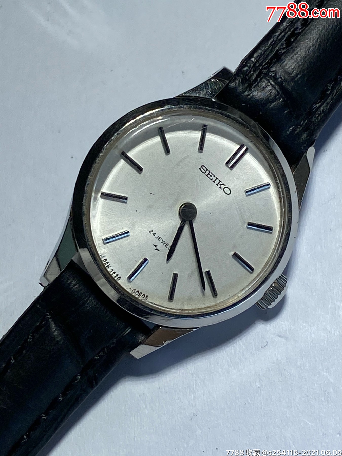 日本原装正品精工机械女表24钻表盘215mm厚65mm走时好771779保真