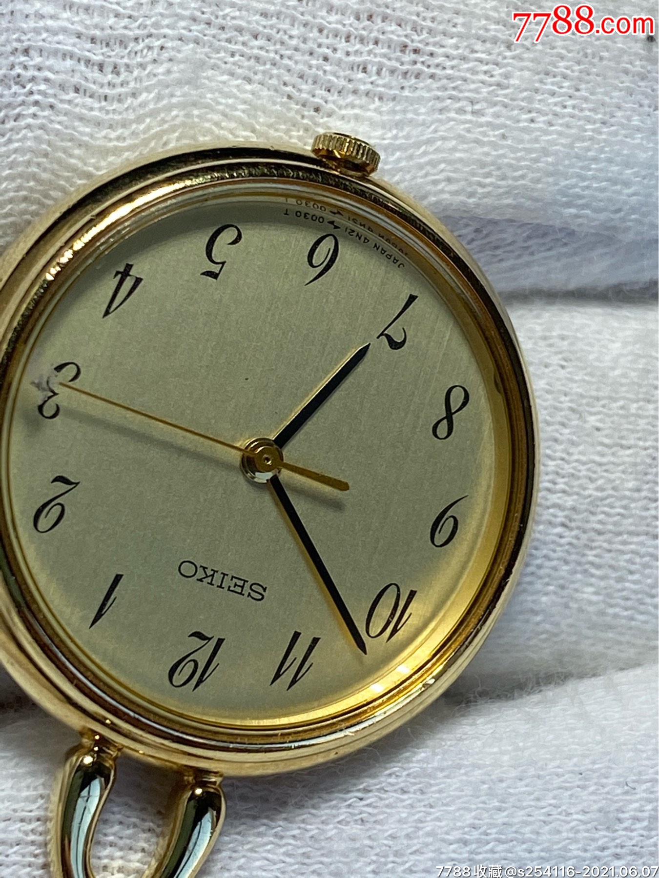 日本原装正品精工石英怀表项链坠表2钻机芯表盘27mm厚6mm走时精准保真