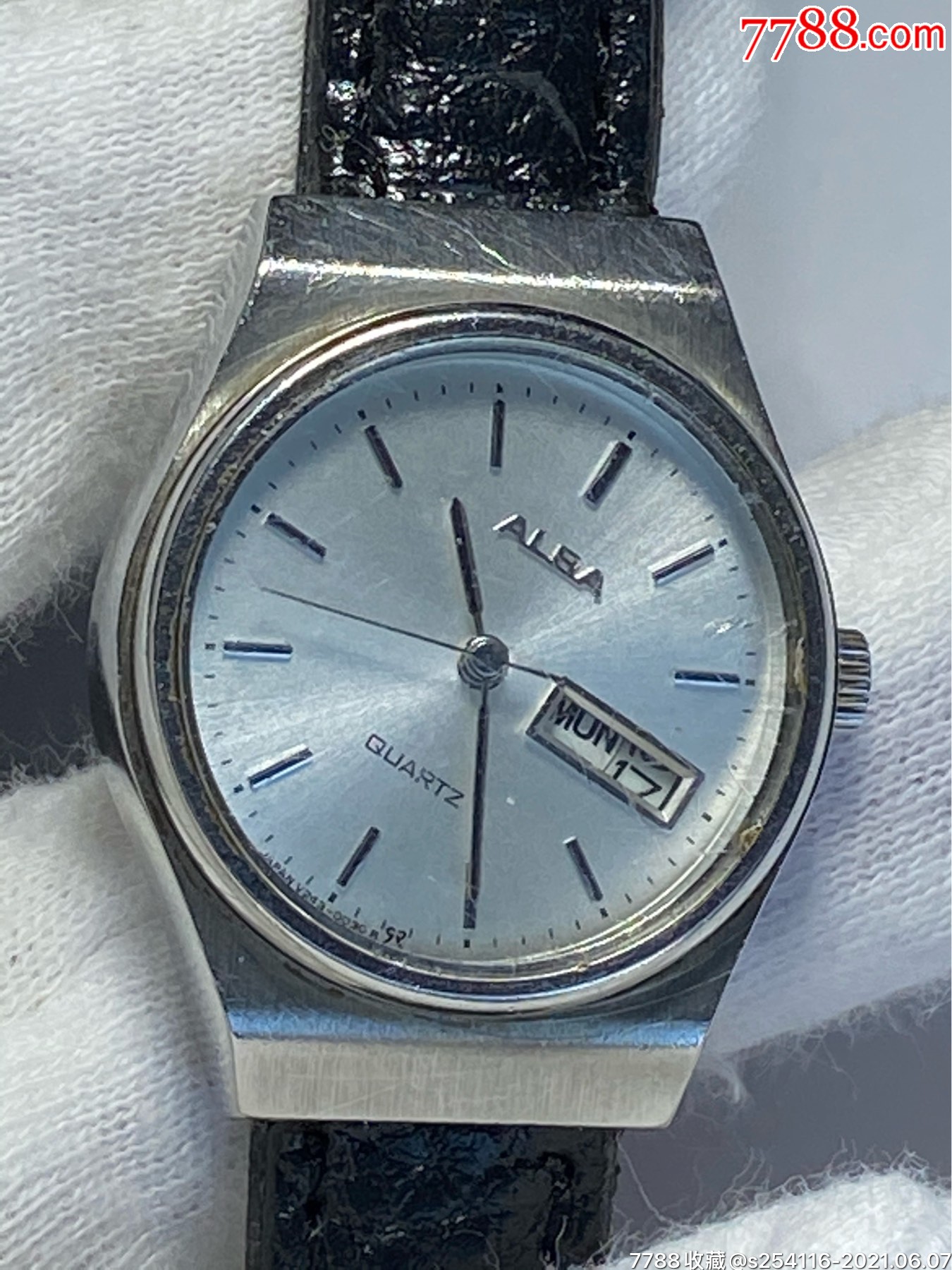 日本原装正品精工石英女表alba雅博双历表盘25mm厚9mm走时精准保真