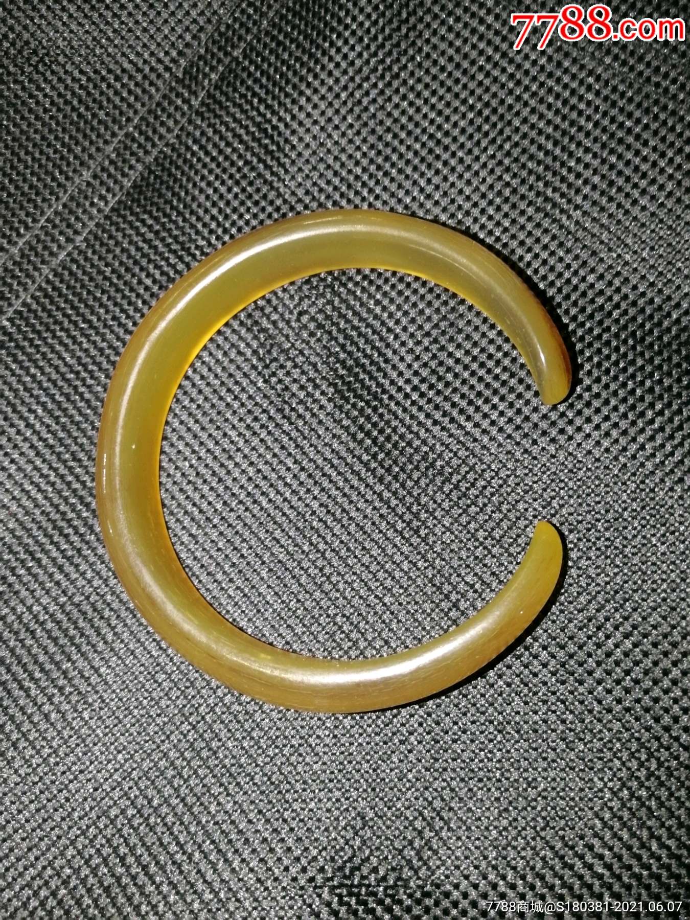 文玩杂项天然牦牛角手镯男女士首饰手饰牛角饰品宽手镯活口