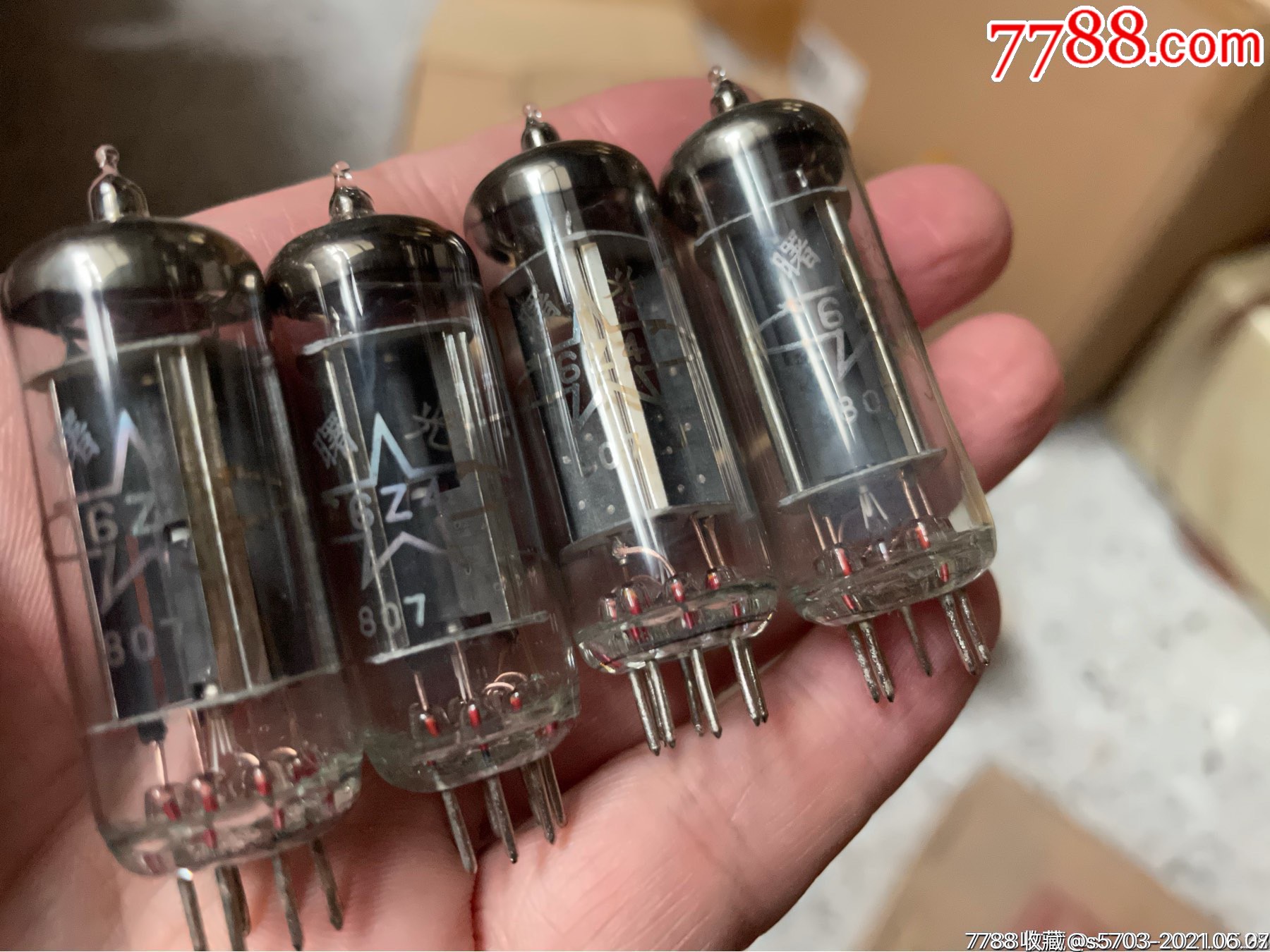 库存全新曙光电子管(6z4)4支合售