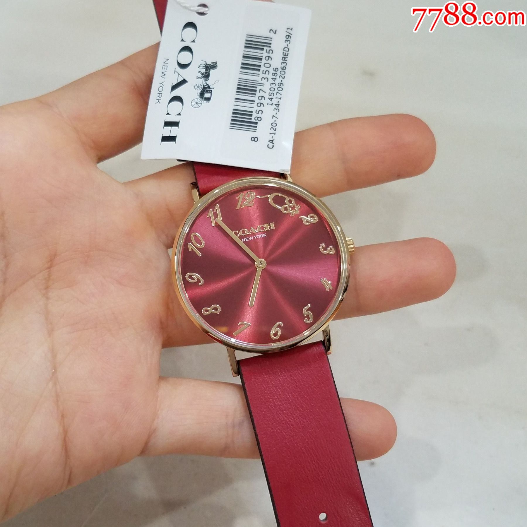 带吊牌】蔻驰电子表【中国红盘,鼠年纪念款】【走时正常】_手表/腕表