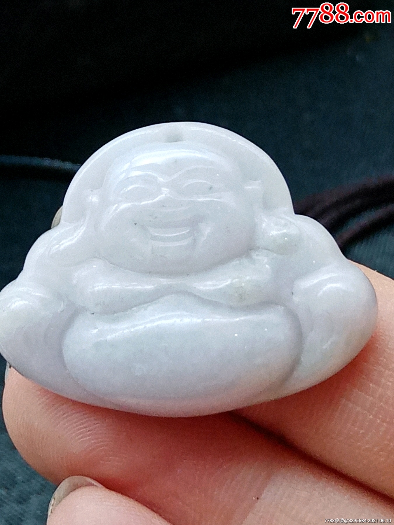 纯天然a货翡翠弥勒佛