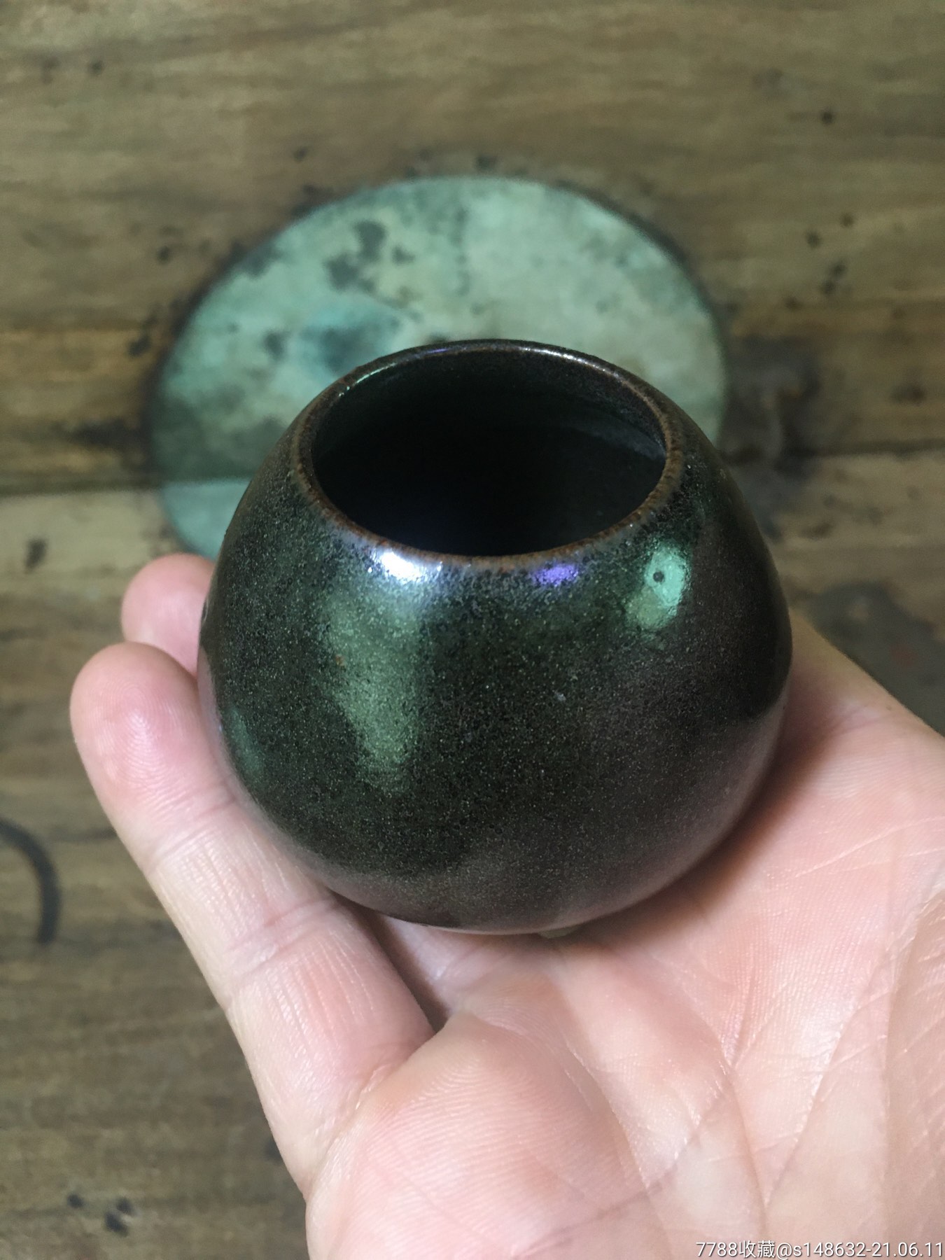 晚清民国时期鸡心罐小水盂