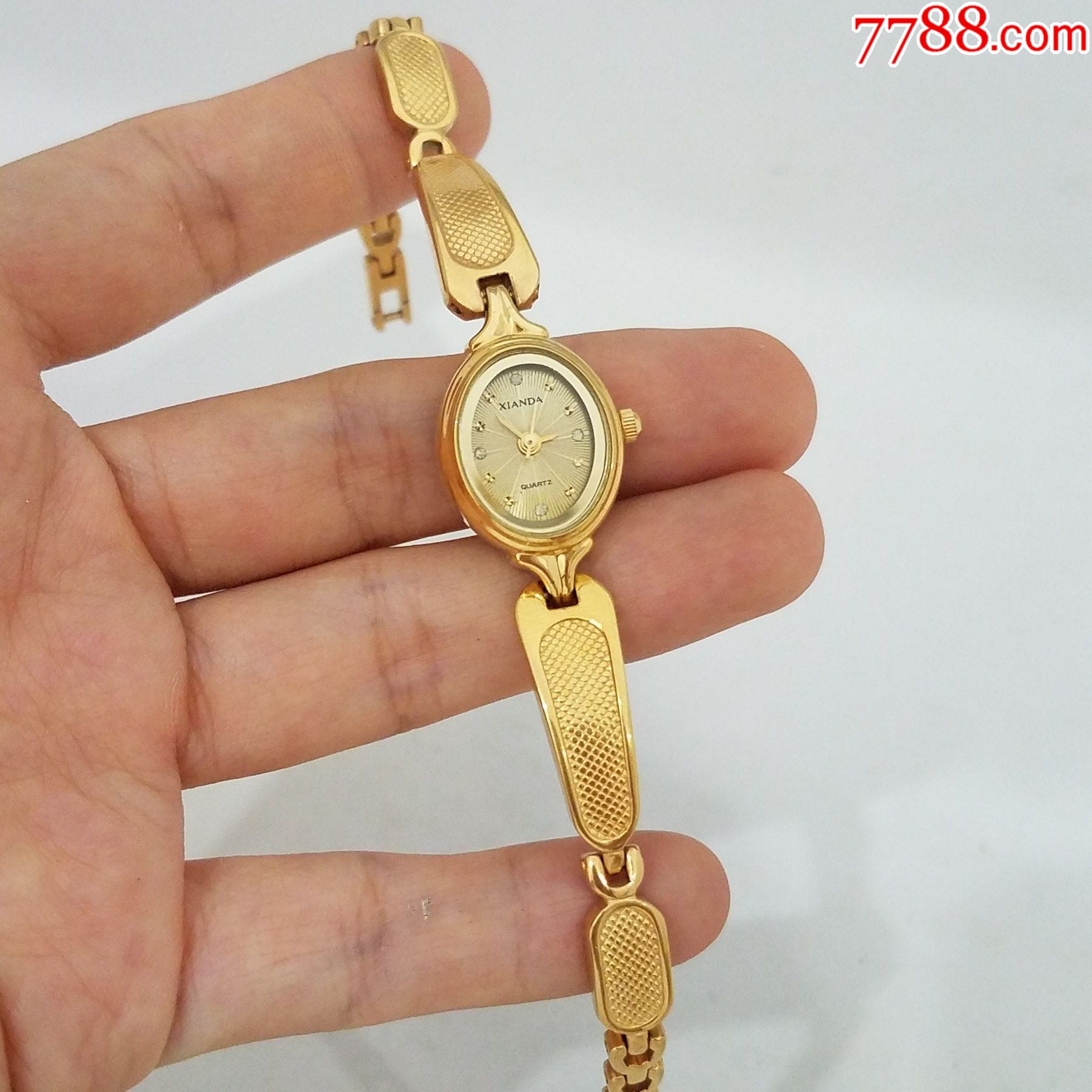 【库存】先达xianda电子女表【土豪金表款】【走时正常】_手表/腕表