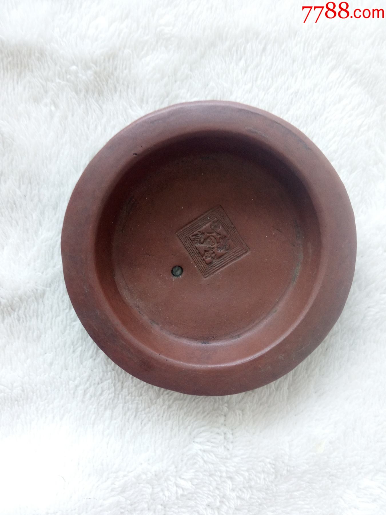 民国宜兴紫砂壶繁体双成号记方款直筒壶盖