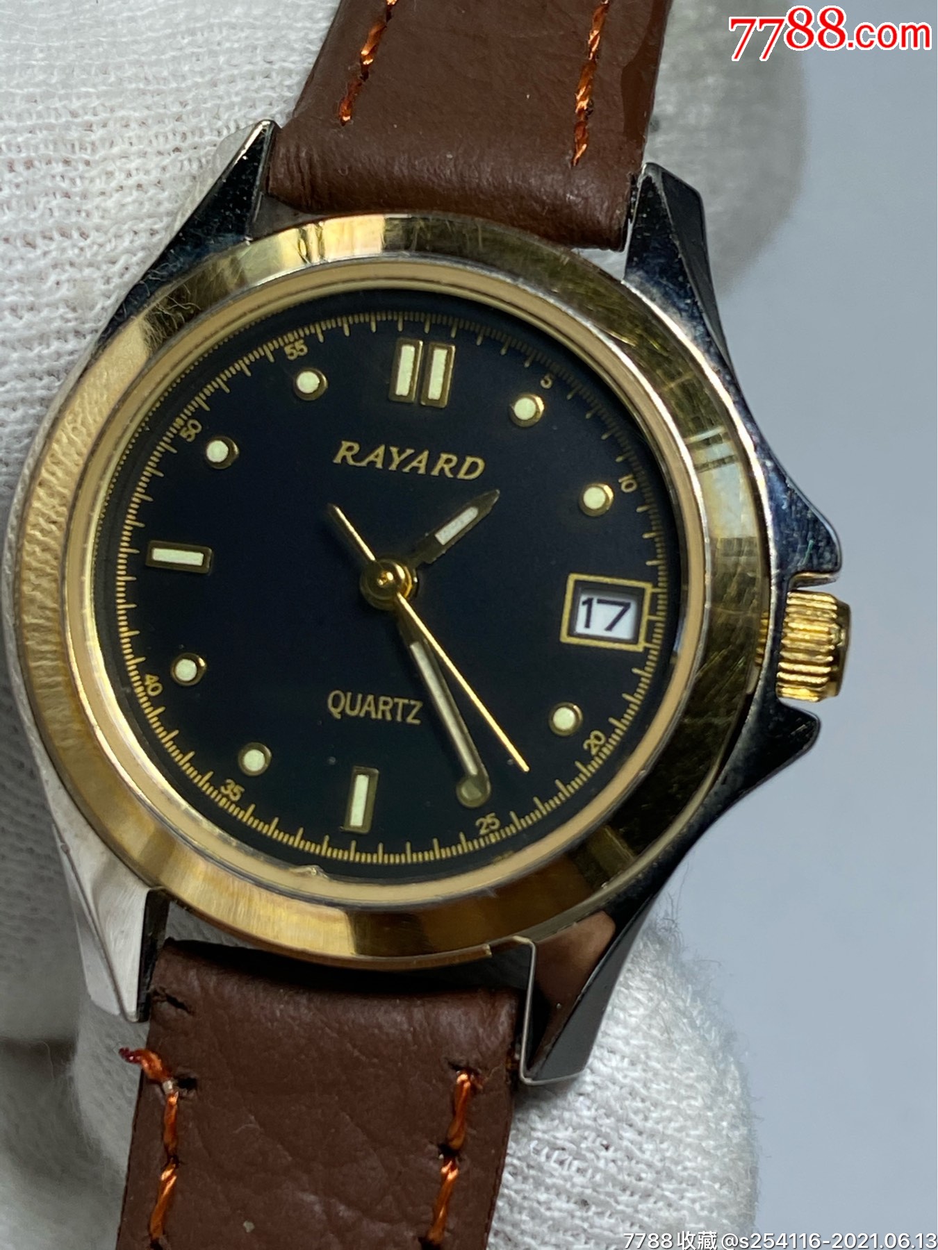 日本品牌rayard石英女表日历夜光指针表盘255mm厚7mm日本miyota