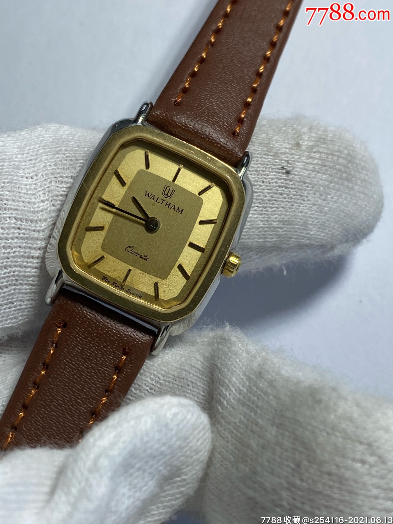瑞士原装正品美国品牌waltham华尔顿沃尔瑟姆石英女表表盘2021mm超