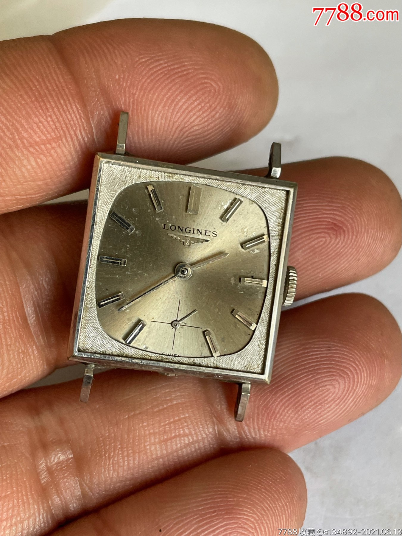 瑞士产浪琴10k包金男机械表