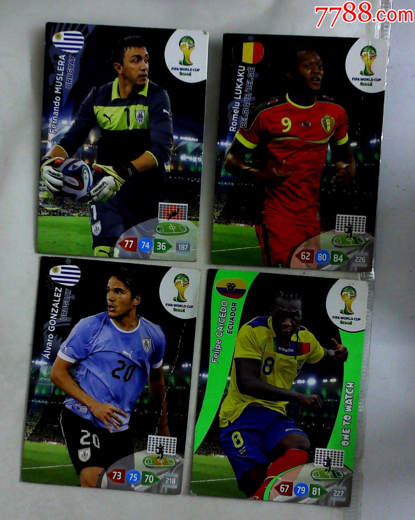 帕尼尼球星卡4张18920号