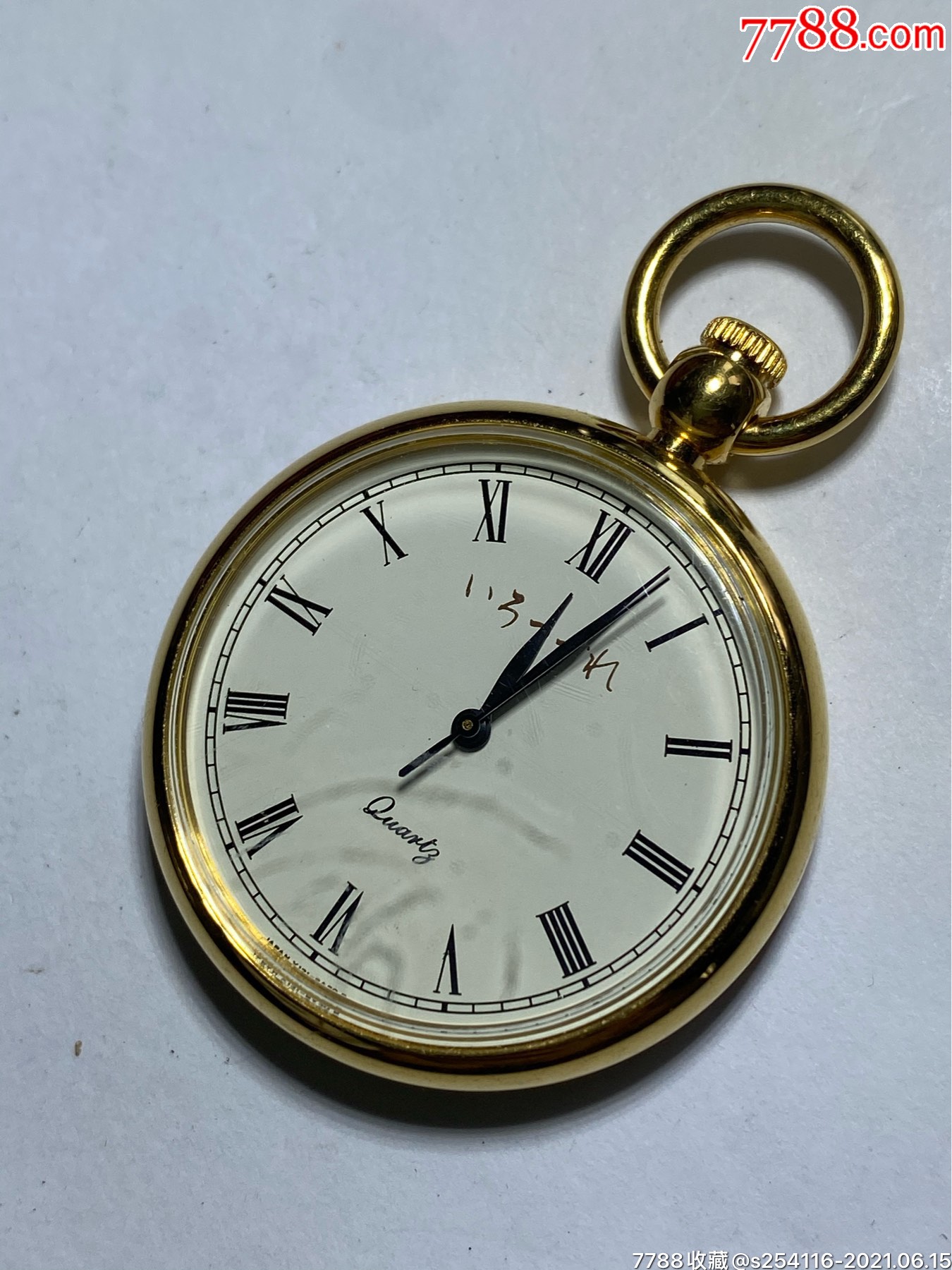 日本时尚品牌怀表镀金日本机芯表盘33mm厚7.