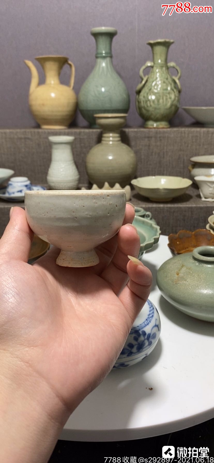 南宋福建建宁窑青白瓷酒杯,有兴趣的可以跟南宋执壶组成一套.