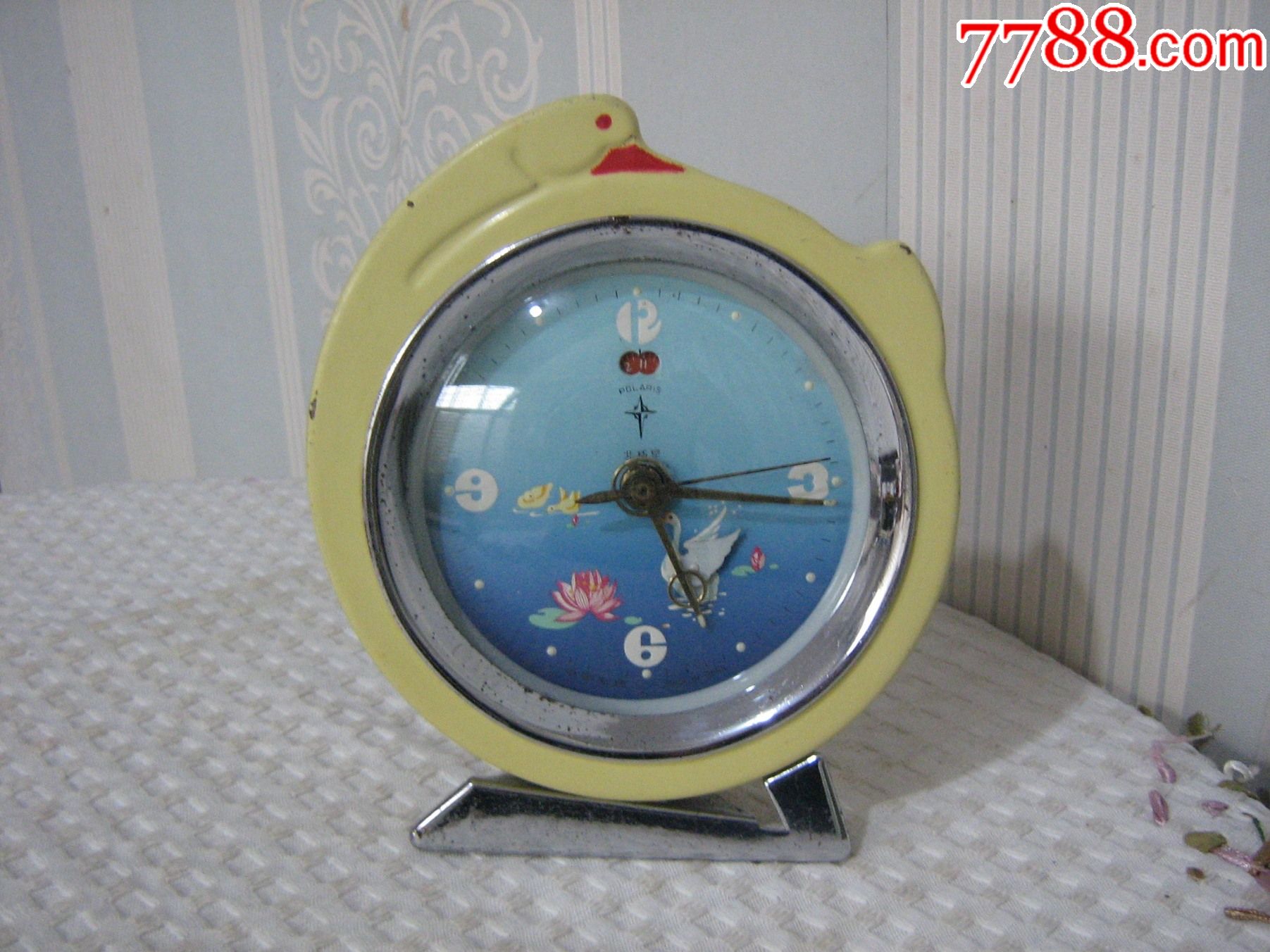 北极星牌天鹅造型机械闹钟