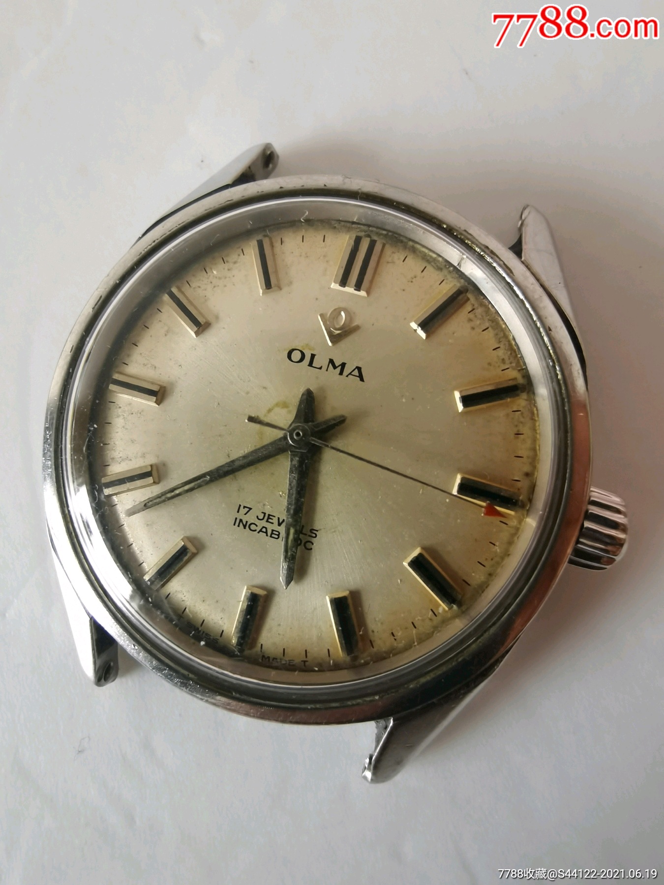 稀少瑞士奥尔马男式上弦手表