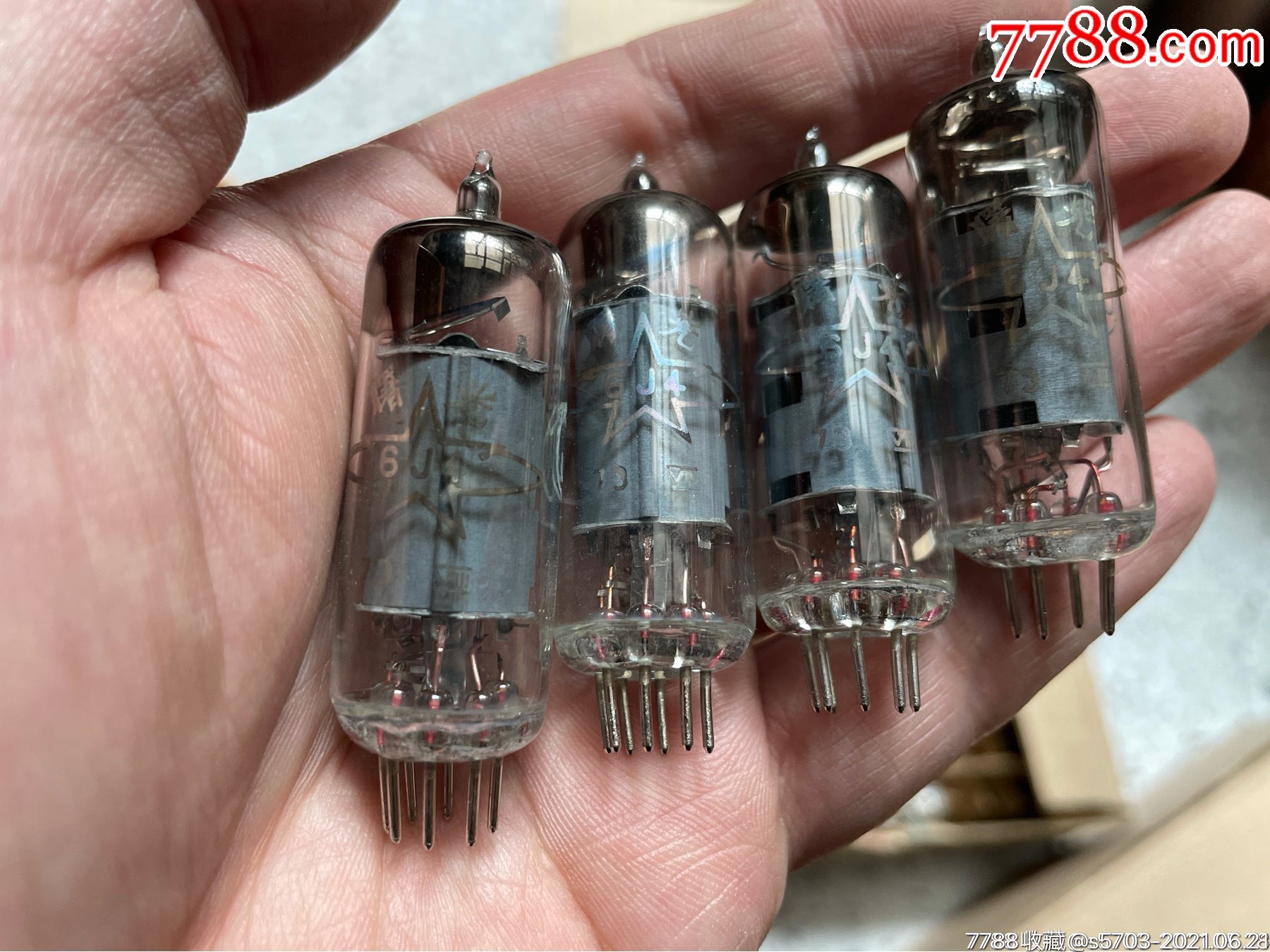 库存全新曙光电子管(6j4)4支合售