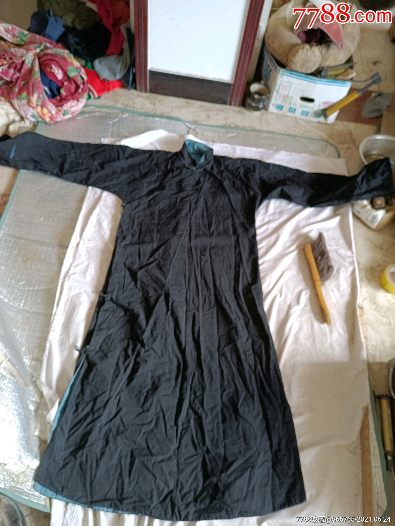 怀旧民国老棉布扣疙瘩长袍