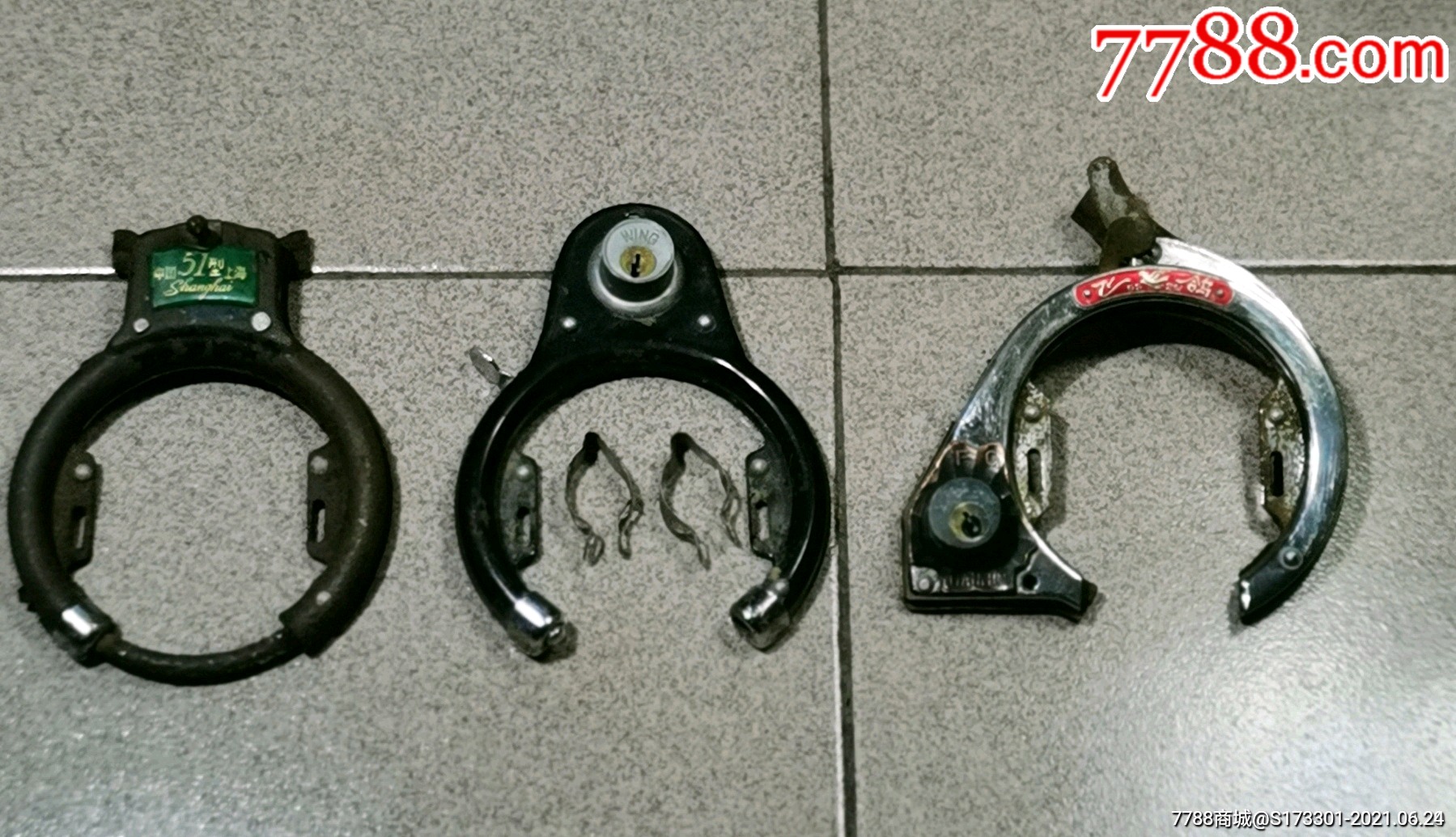 自行车车锁上海51型天津飞鸽65一2型上海wing牌