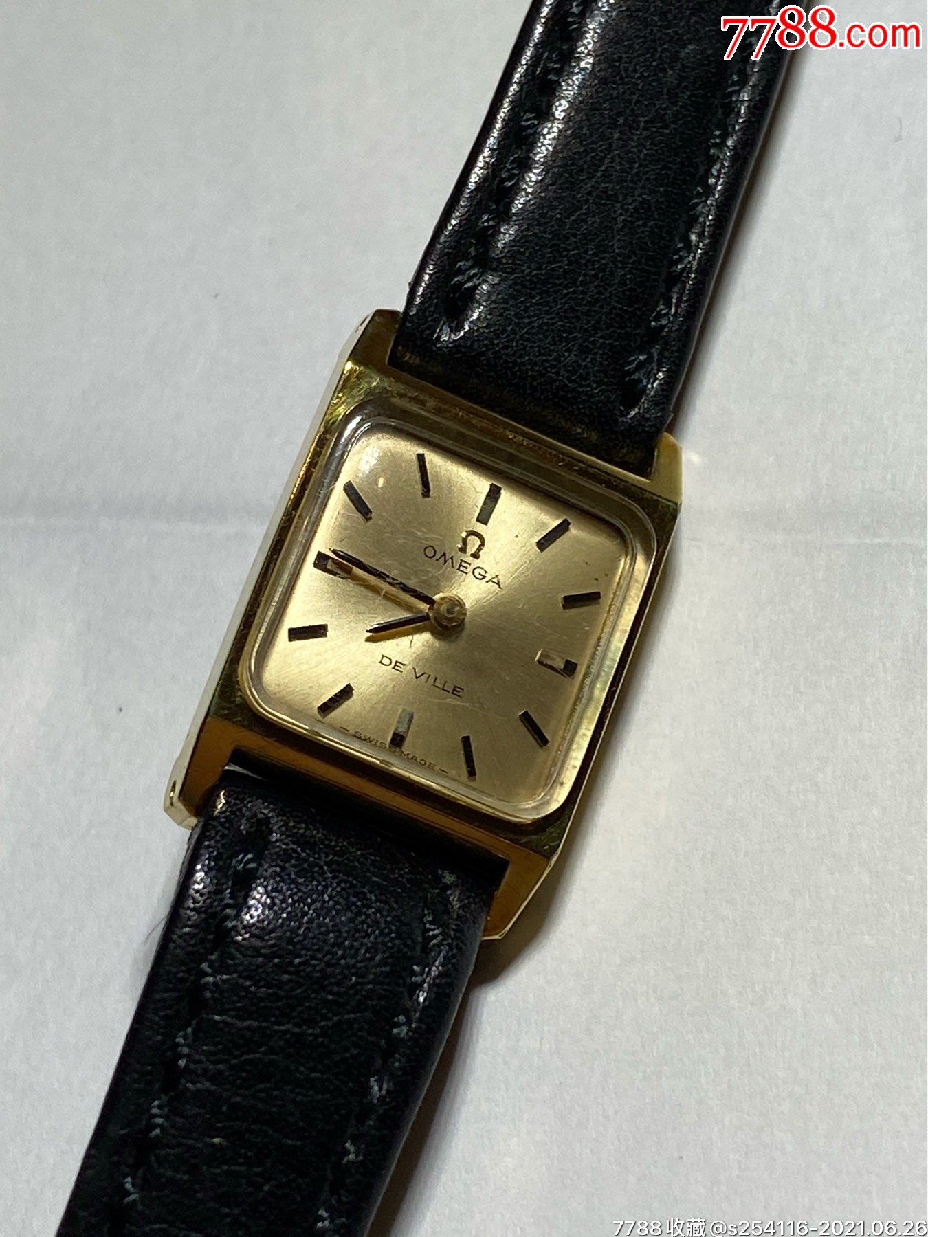 瑞士原装正品omega欧米伽机械女表走时好表盘1618mm厚7mm镀金特价18