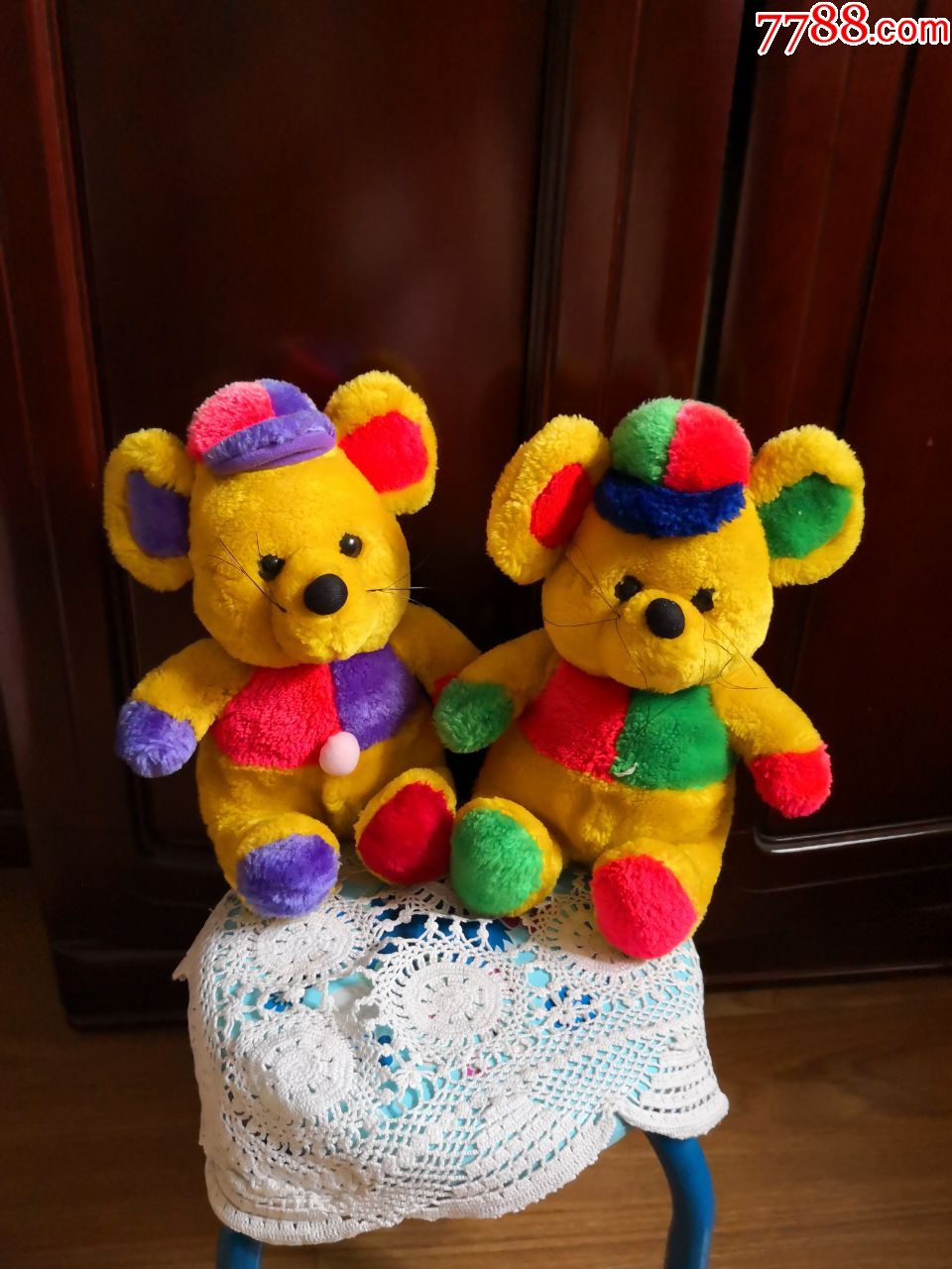 老式毛绒熊两个-价格:88元-au26876665-毛绒玩具 -加价-7788收藏