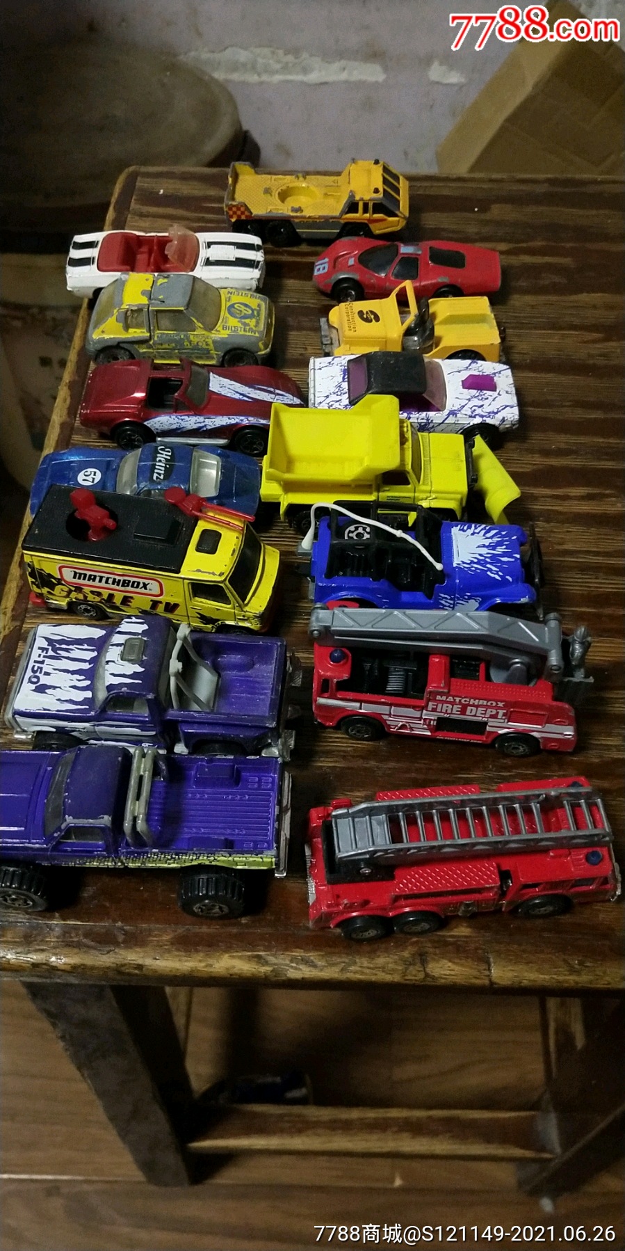 玩具火柴盒铅芯车15个