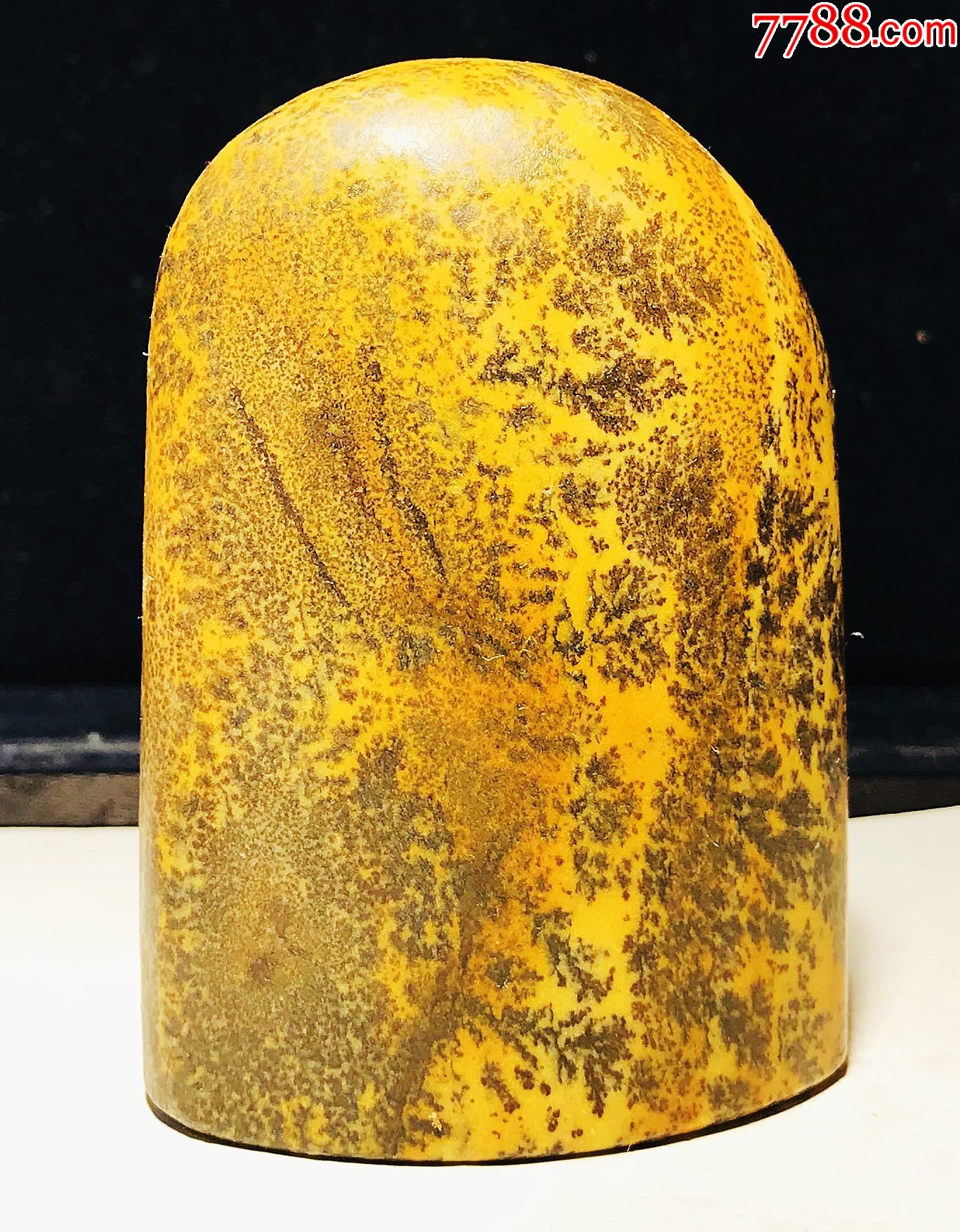 青田封门黄底天然水草花石