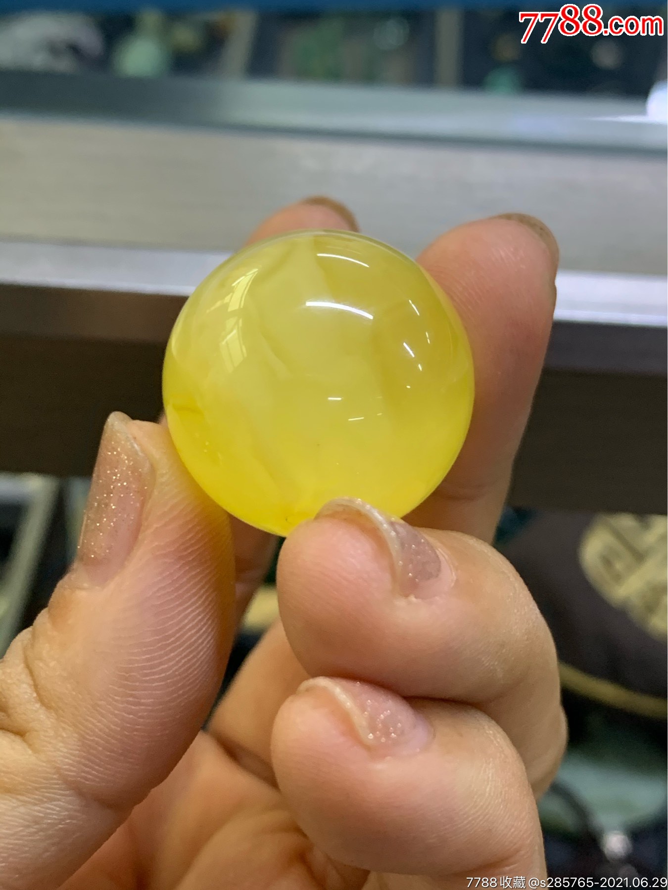 91克25直径波罗的海蜜蜡金包蜜琥珀