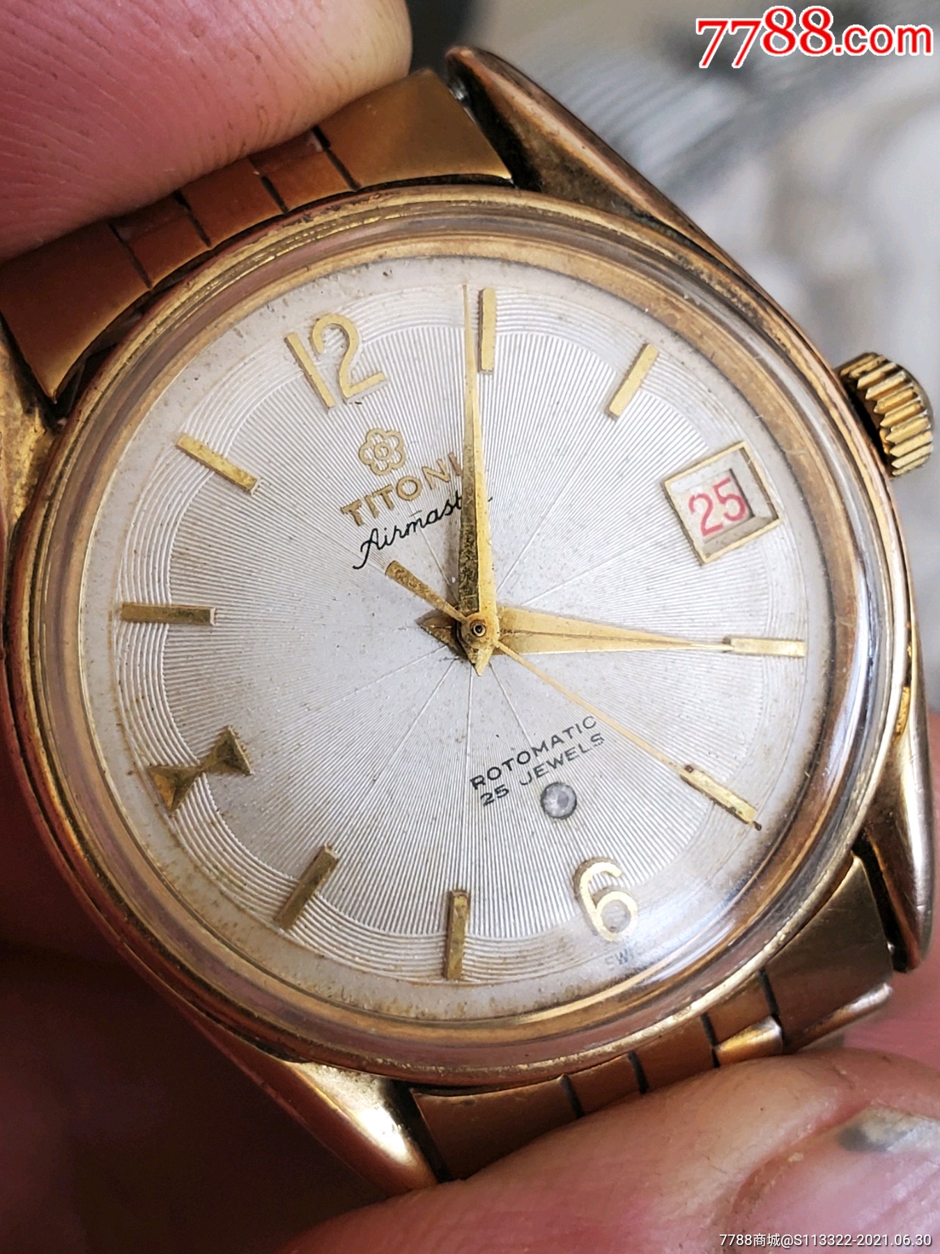 瑞士原装梅花包金自动表