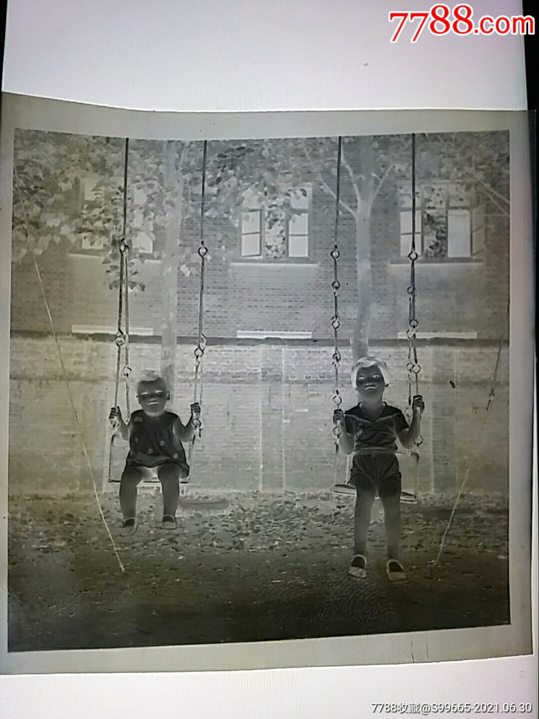 老底片,荡秋千儿童